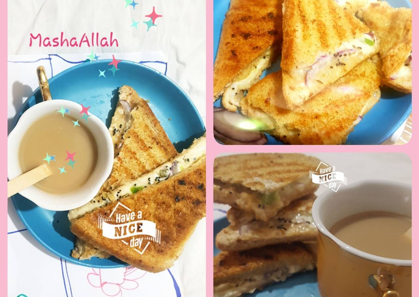 Herby cheezy grillpan sandwich