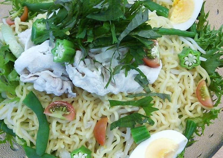 Recipe of Homemade Shabu Shabu Pork and Ramen Noodle Salad