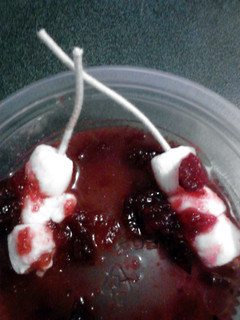 A picture of " Used Tampons " halloween cherry marshmallows.