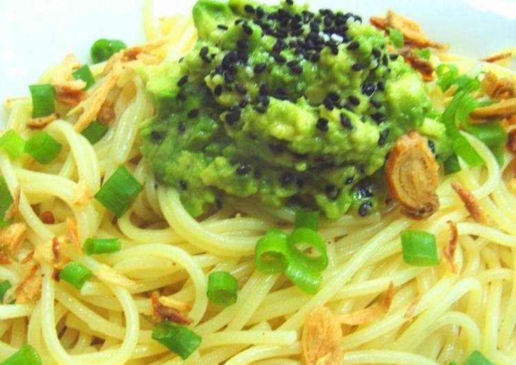 Recipe of Any-night-of-the-week Just a Few Dishes to Wash!! Avocado Pasta with Sesame Salt