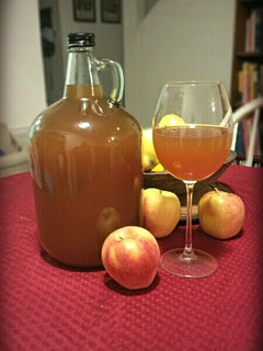 A picture of T'Jim's Frosty Orchard Hard Cider.