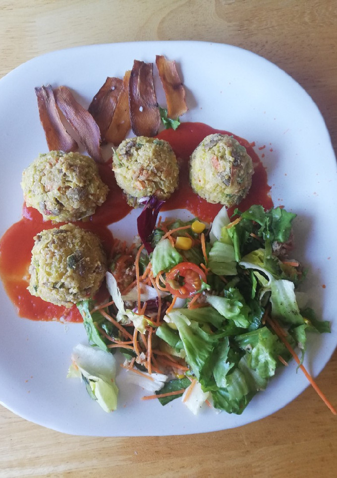 Una foto de Albóndigas de quinoa y puerros