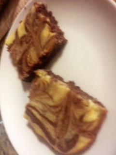 A picture of Cream cheese marbled brownies.