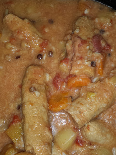 A picture of Sausage soup / casserole.