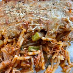 A picture of Chicken Parmesan casserole.