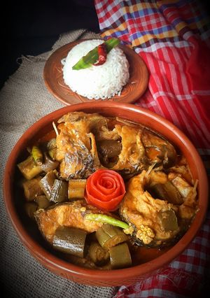রুই-বেগুনের রসা। রেসিপির প্রধান ছবি