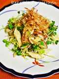 Salad with Microwave-Steamed Chicken Tenders & Daikon Sprouts