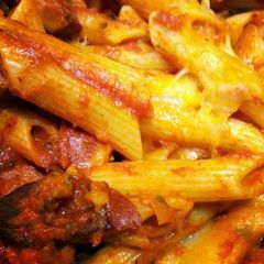 A picture of Baked Penne And Sausage.