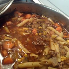 A picture of Hamburger soup.