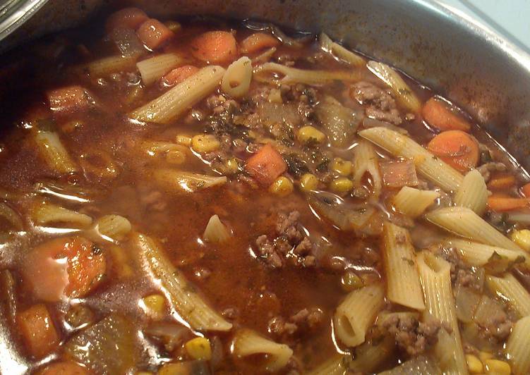 Simple Way to Prepare Super Quick Homemade Hamburger soup