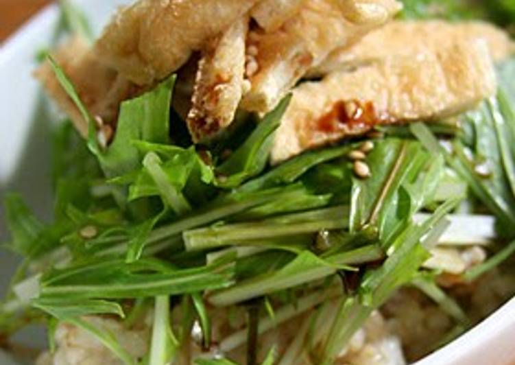 A Beginner's Macrobiotic Dish: Mizuna on Brown Rice