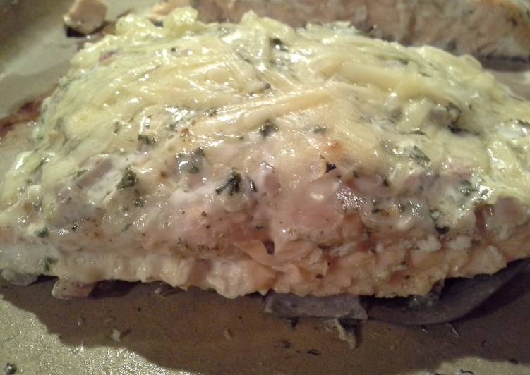 Easiest Way to Make Super Quick Homemade Asiago Baked Salmon