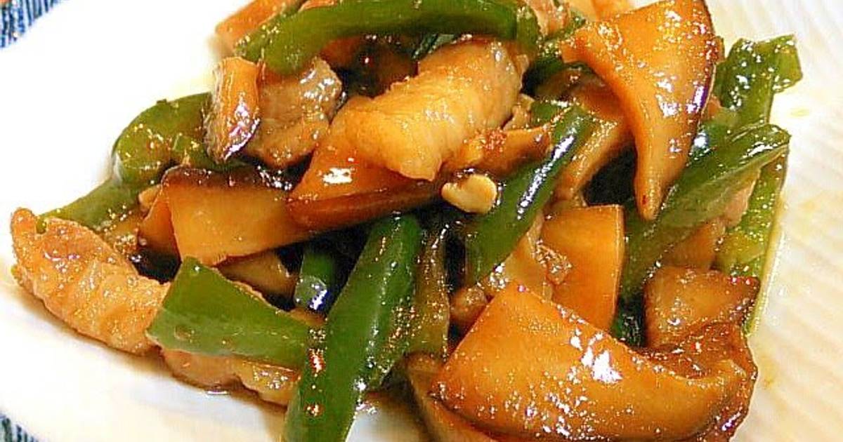 Sweet & Savory Shiitake Mushroom, Green Pepper, and Pork Belly Stirfry