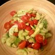 Salad tomat, timun dan alpukat