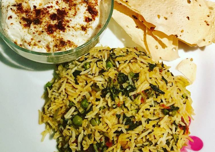 Steps to Prepare Quick Methi leaves / fenugreek leaves rice