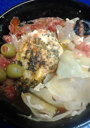 A picture of All in One roasted meal.