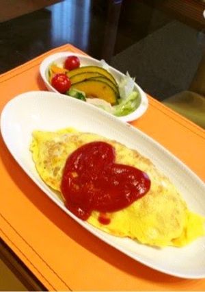 A picture of Easy Ketchup Rice (for Omurice) in a Rice Cooker.