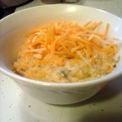 A picture of Brad's jalapeno cheese grits.