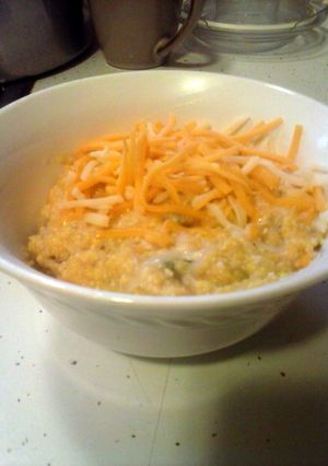 A picture of Brad's jalapeno cheese grits.