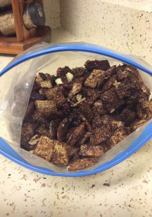 A picture of Chex Mix-black Forest.