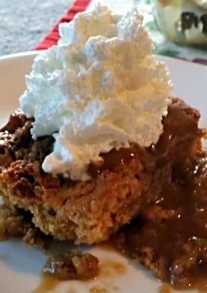 A picture of Tinklee's Peanut Butter Pudding Cake.