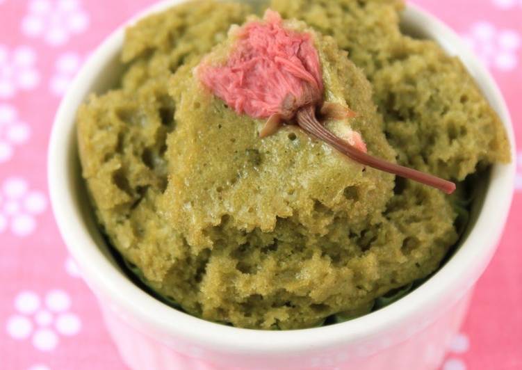 Steamed Bread with Cherry Blossom and Green Tea