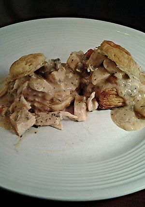 A picture of Chicken ala King.
