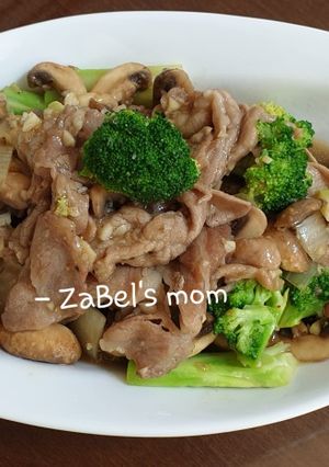 Foto resep Tumis Jamur - Brokoli - Babi