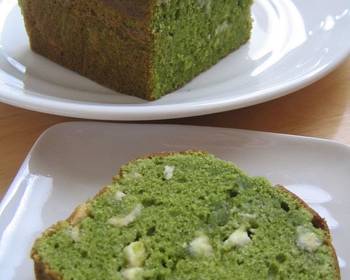 Fresh, Making Recipe Matcha Milk Pound Cake with White Chocolate Delicious Nutritious