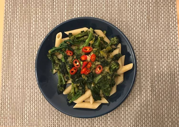 Steps to Prepare Any-night-of-the-week Purple broccoli and kale pasta