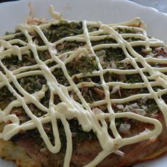 A picture of Steam-Fried and Light and Puffy! My Family's Okonomiyaki.