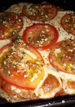 Una foto de Pizza con base de lentejas