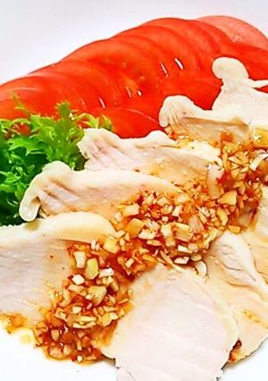 A picture of Well-Boiled Chicken with a Fragrant Sauce.