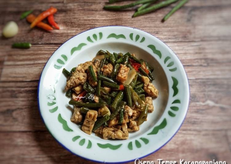 Oseng tempe kacang panjang Oseng tempe kacang panjang