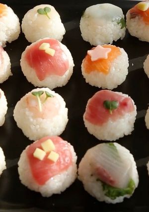 A picture of Cute Girl's Day Temari Sushi.