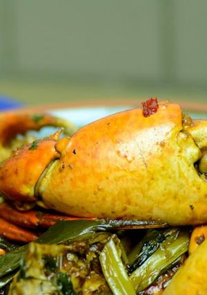 A picture of Chilli Crab (Singaporean).