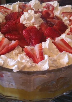 A picture of Strawberry - Lemon Trifle.