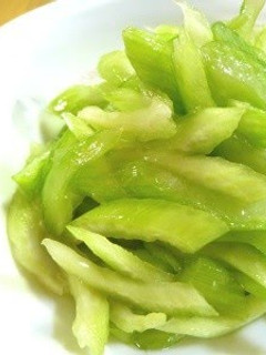 A picture of Celery Namul (Korean-style Salad).
