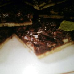 A picture of chocolate pecan bars.