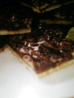 A picture of chocolate pecan bars.