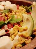 Ensalada de maíz tostado con palmito