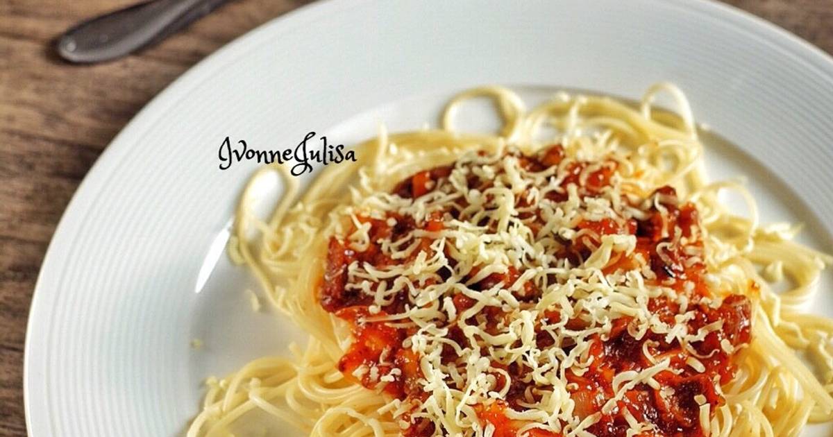 Resep Spaghetti Mantap Ala Rumahan Oleh Ivonne Cookpad