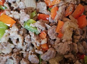 Una foto de Bistec con Chile Morrón y Cebolla