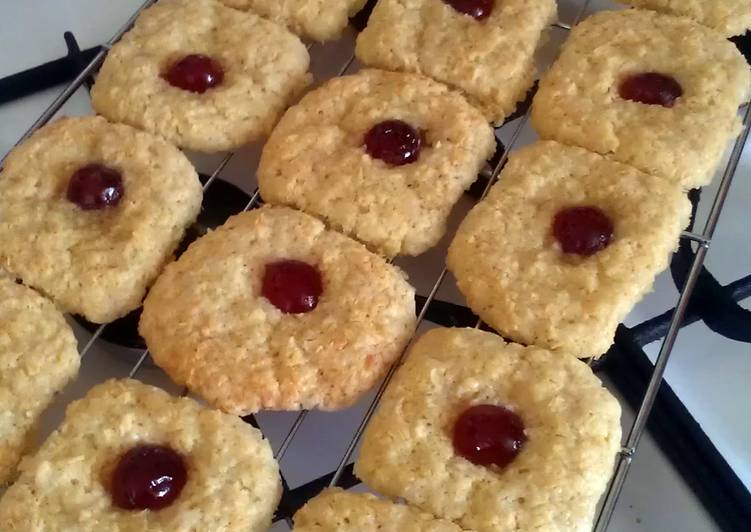 Steps to Make Award-winning Vickys Coconut Cherry Cookies, GF DF EF SF NF