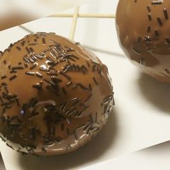 A picture of Chocolate covered apples!.