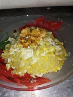 Foto resep Mashed potato with scramble egg