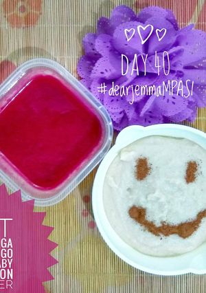 Foto resep MPASI 7+ Oat Buah Naga Pear Jeruk Baby Cinnamon Powder