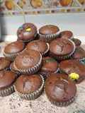 Muffins de chocolate negro con melaza