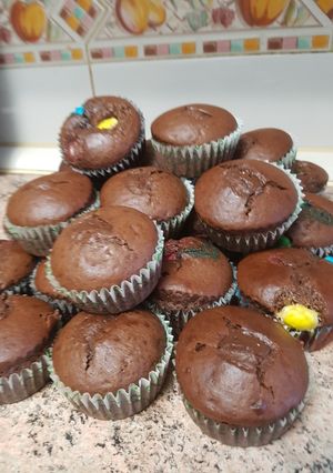 Una foto de Muffins de chocolate negro con melaza