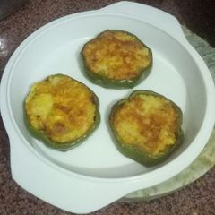 A picture of Shimla mirch and paneer tikki.